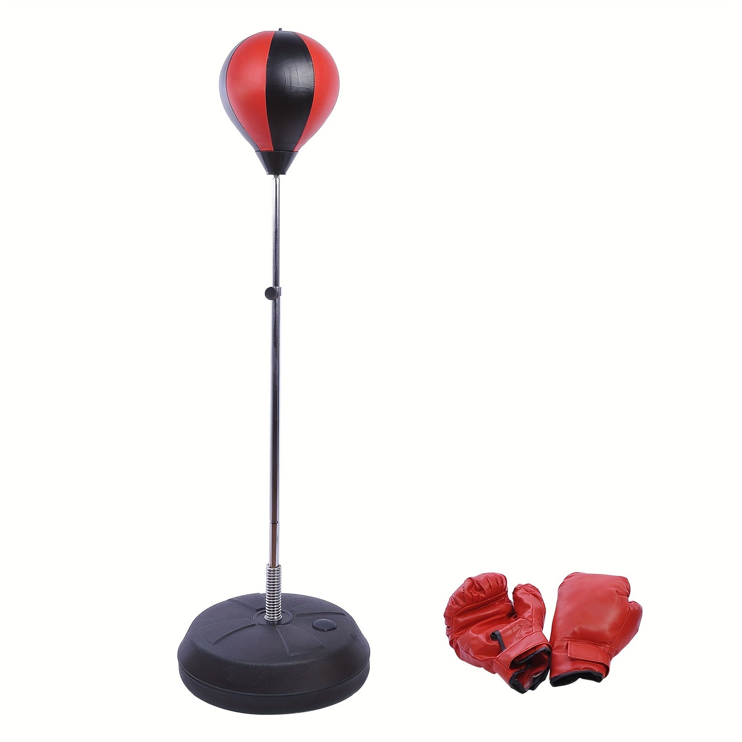 Bokshandschoenen – Kickbokshandschoenen – Vechtsporthandschoenen – Trainingshandschoenen – Boxing Gloves – Verstelbare Hoogte 125-145 cm – Duurzaam Oxford-materiaal – Inclusief Handschoenen