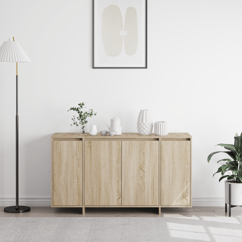 Oak Sideboard Sonoma eiken Gefabriceerd wood 135 x 41 x 75cm Practical and removable