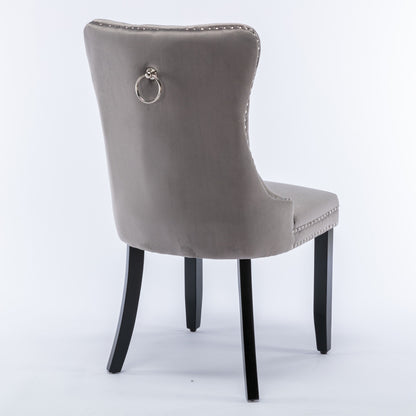 Eetkamerstoel – Stoel – Kuipstoel – Keukenstoel – Meubel – Set Van 2 – Modern Design – Gestoffeerde Hoge Rugleuning