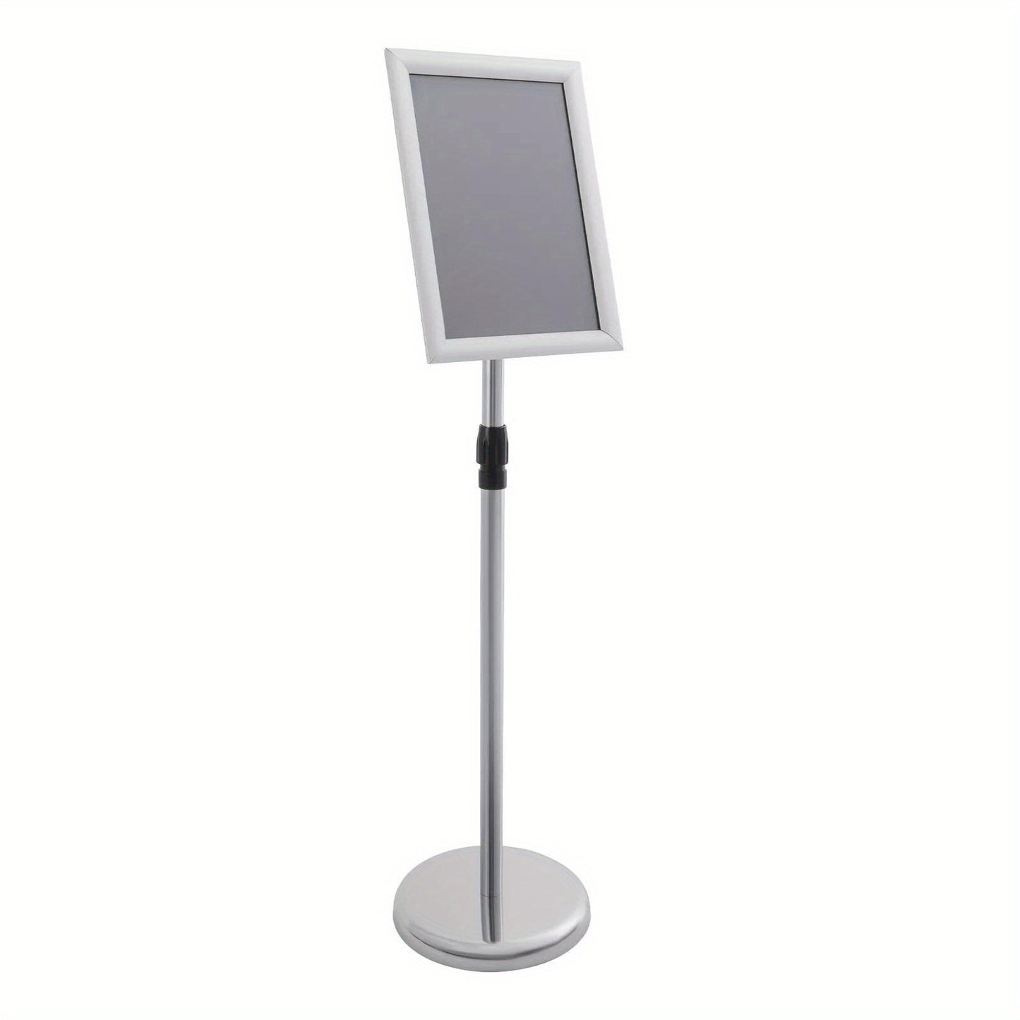 Folderhouder – Brochurehouder – Folderrek – Reclamehouder – Display – Verstelbare Hoogte 80-130 cm – RVS en PVC
