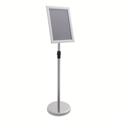 Folderhouder – Brochurehouder – Folderrek – Reclamehouder – Display – Verstelbare Hoogte 80-130 cm – RVS en PVC