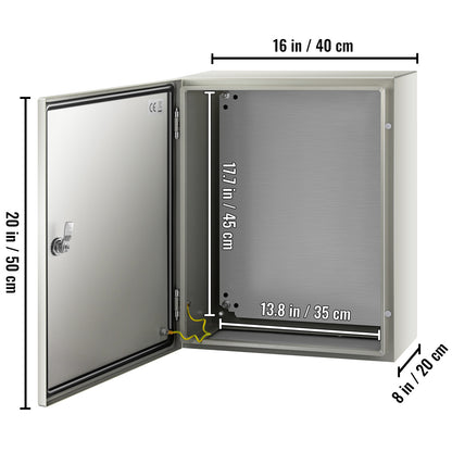 Elektrakast – Elektrische Behuizing – Noodkast – Installatieklemkast – Wanddoos – Stalen Behuizing – IP66 Waterdicht – 50x40x20 cm