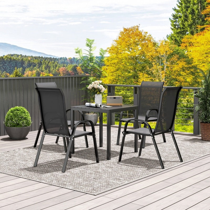 Campingtafel – Kampeertafel – Vouwtafel – Klaptafel – Inklapbare Tafel – Verstelbare Hoogte – Duurzaam Aluminium 73x73 cm – Weerbestendig Zwart Retro Design