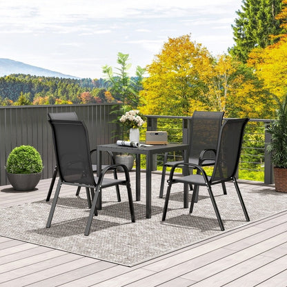 Campingtafel – Kampeertafel – Vouwtafel – Klaptafel – Inklapbare Tafel – Verstelbare Hoogte – Duurzaam Aluminium 73x73 cm – Weerbestendig Zwart Retro Design