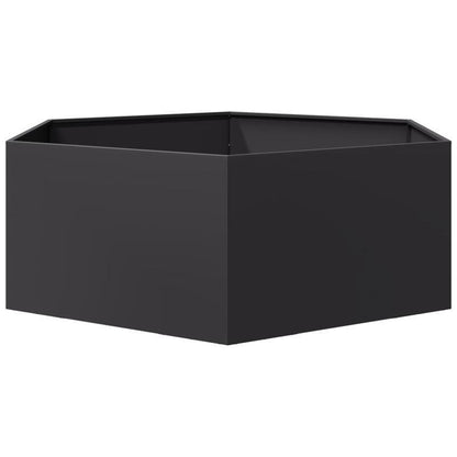 Plantenbak – Bloembak – Bloempot – Plantenmand – Balkonbak – Zwart – Rechthoekig – Stalen Duurzaam Materiaal – 138x120x45 cm