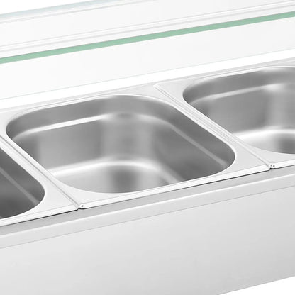 Heated Buffet Warmer with a Cover 3 X GN 1/2 2000 W