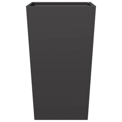 Plantenbak – Bloembak – Plantenpot – Bloempot – Zwarte Stalen Set – 45x45x75 cm – Robuust & Weerbestendig
