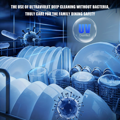 Draagbare Aanrechtvaatwasser – Mini Vaatwasser – Compacte Afwasmachine – Tafelmodel Vaatwasser – Mobiele Vaatwasser – 5-in-1 Wasprogramma’s – Zelfaanzuigend Water Systeem