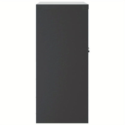 Archiefkast – Opbergkast – Documentenkast – Vakkenkast – Ladeblok – Stalen Ontwerp – 79x40x90 cm – Antraciet