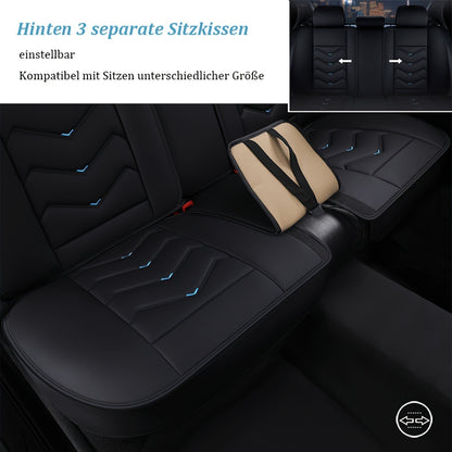Stoelhoezen Auto – Autoset Stoelbekleding – Autostoelhoezen Universeel – Stoelbescherming – Auto Interieurbeschermer – 5 Zits PU Leer – Comfortabel & Waterafstotend