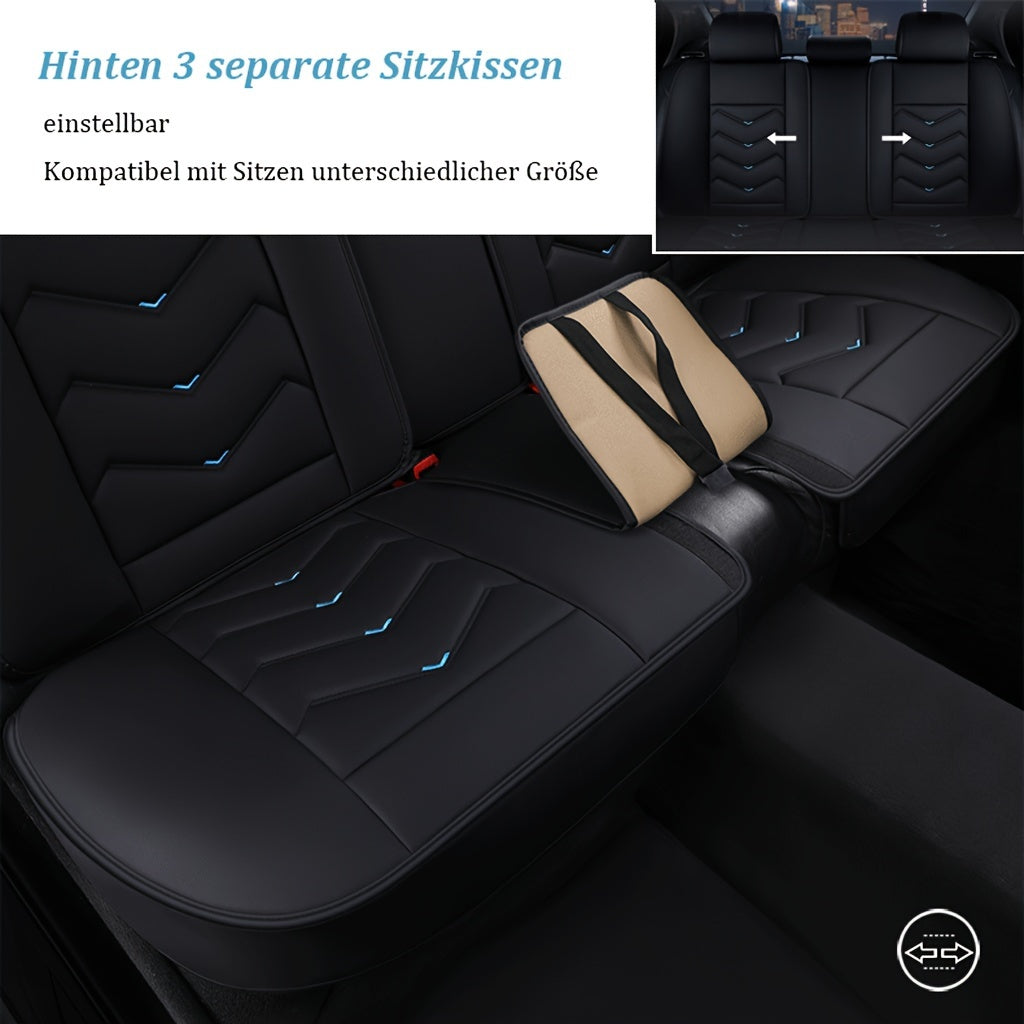 Car Seat Covers Full Set, Fit for Volvo XC60, XC40, S60, XC90, EX40, Universal PU Leather Car Seat Protectors, Adjustable Vehicle Seat Covers with Easy Installation for All Seasons, Automotive Interior Upgrade, Premium Seat P