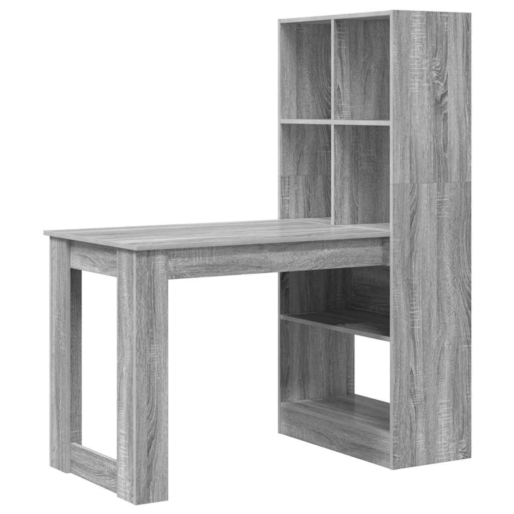 Bureau – Werkplek Tafel – Computertafel – Schrijftafel – Studiebureau – Vrijstaand – Krasbestendig Hout – Grey Sonoma