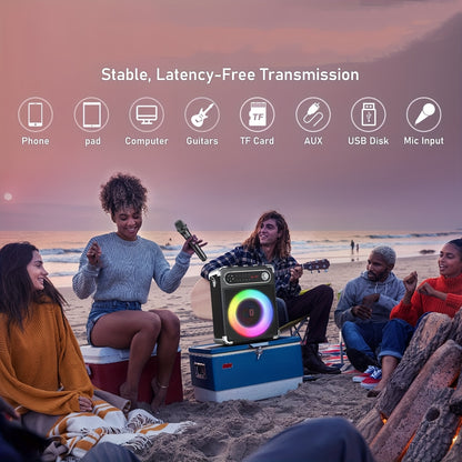 Draadloze Speaker – Bluetooth Speaker – Draagbare Speaker – Karaoke Speaker – Party Speaker – 200W Stereo Geluid – Karaoke Met 2 Microfoons
