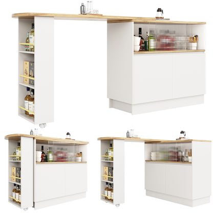 Barstoel – Barkruk – Barkruk – Barstoelkeuken – Barstoelen – Draaibaar 360° – Glasblad Met Planken – Metaal – 90x45x100 cm – Modern Minimalistisch Design