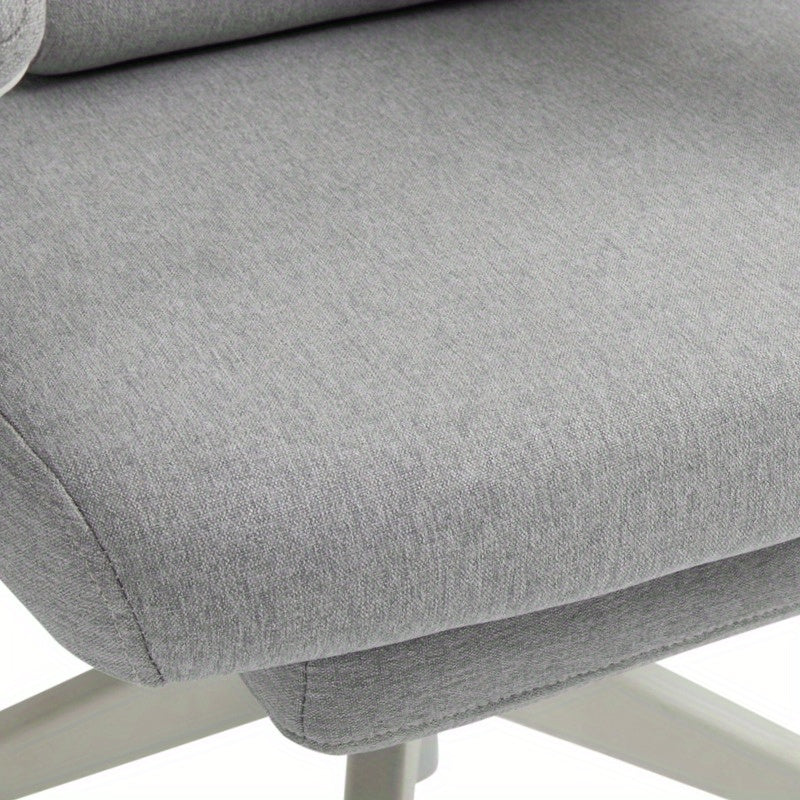 Ergonomische Bureaustoel – Bureau Stoel – Gamingstoel – Werkstoel – Office Chair – Verstelbare Hoogte – 360° Draaifunctie – Zwenkwieltjes – Multi-Layer Schuim – Roestvrijstalen Frame – Grijs