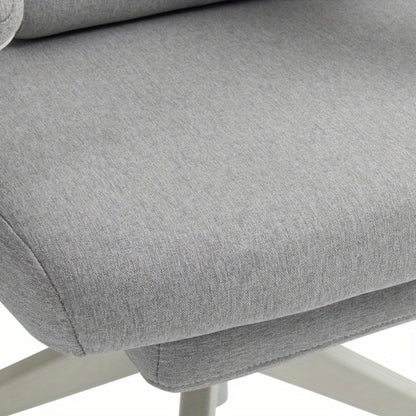 Ergonomische Bureaustoel – Bureau Stoel – Gamingstoel – Werkstoel – Office Chair – Verstelbare Hoogte – 360° Draaifunctie – Zwenkwieltjes – Multi-Layer Schuim – Roestvrijstalen Frame – Grijs