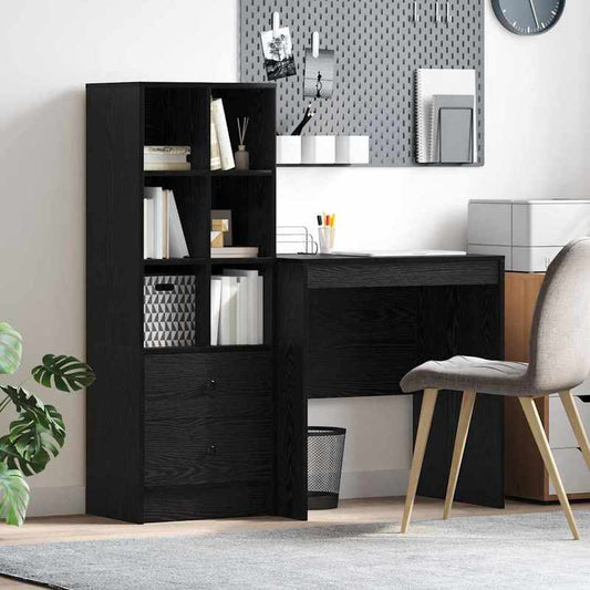 Bureaumeubel – Werkbureau – Computerbureau – Bureautafel – Study Table – Compact 70x50x76 cm – Hoogwaardig Eikenhout – Met Opbergruimte