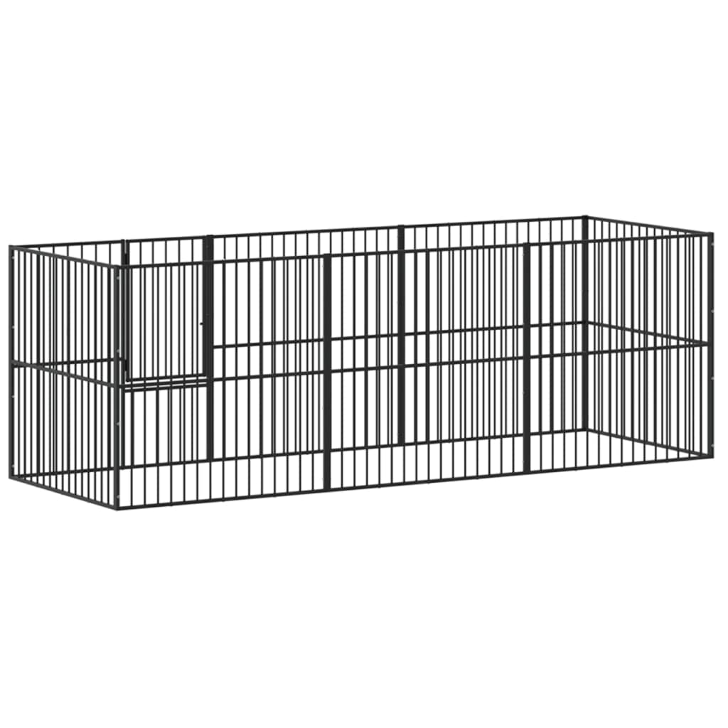 Dierenren – Hondenren – Puppyren – Konijnenren – Dierenkooi – 300x100x100 cm – Robuust Gegalvaniseerd Staal – Semi-Open Bovenkant Met Gemakkelijke Toegang
