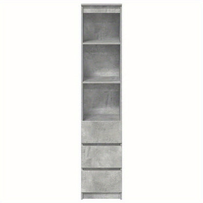 Modern 3-Tier Wooden Credenza with Removable Shelves - 37, 5x35x180cm, Durable Hardwood & Artificial Wood, No Assembly Required, Freestanding Storage Cabinet for Living Room, Bedroom, Office - Space-Saving Design, Bedroom Org