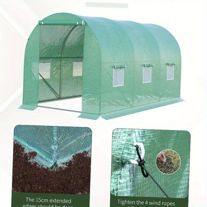 Kas – Kweekkas – Broeikas – Tuinkas – Plantenkas – Lichtgewicht Polyethyleentereftalaat – 395x195x190 cm – 6 Ventilatieraampjes Met Insectengaas