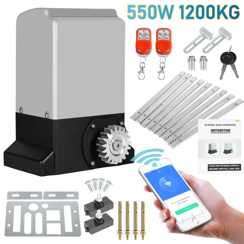 Deuropener elektrisch – Elektrische schuifdeur opener – Automatische deuropener – Garage poort opener – Schuifdeur motor – 550W krachtig motor – Bedienbaar via app en afstandsbediening