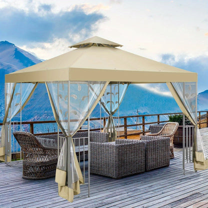 Tuinpaviljoen – Partytent – Pergola – Tuinent – Overkapping – 3x4 Meter – Stevig Metalen Frame – Afneembaar Muskietennet