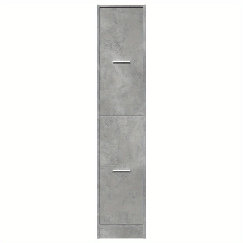 Opbergkast – Ladenkast – Georganiseerd Meubel – Opbergmeubel – Kast Cementgrijs – 4 Lades – Gefabriceerd Hout – Compact 30x41x144 cm