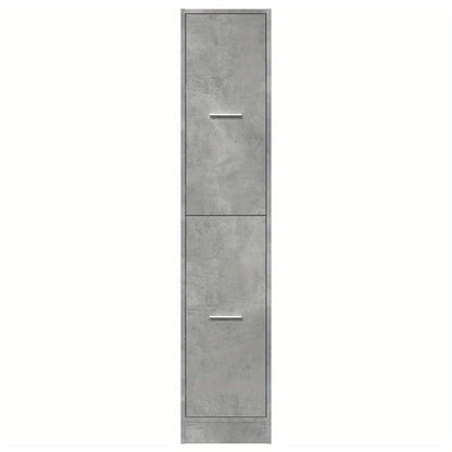 Opbergkast – Ladenkast – Georganiseerd Meubel – Opbergmeubel – Kast Cementgrijs – 4 Lades – Gefabriceerd Hout – Compact 30x41x144 cm