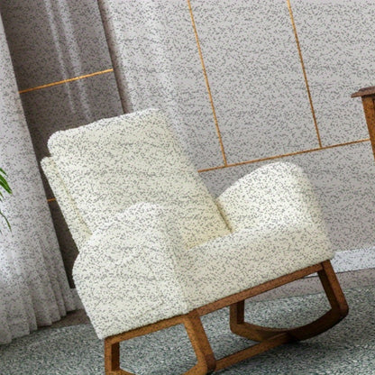 Schommelstoel – Schommelstoel Hooghout – Relaxstoel – Wiegstoel – Lounge Stoel – Metaal Frame – Pluche Bekleding – Ergonomische Rugleuning – Eenvoudige Montage – Geen Stroom Nodig