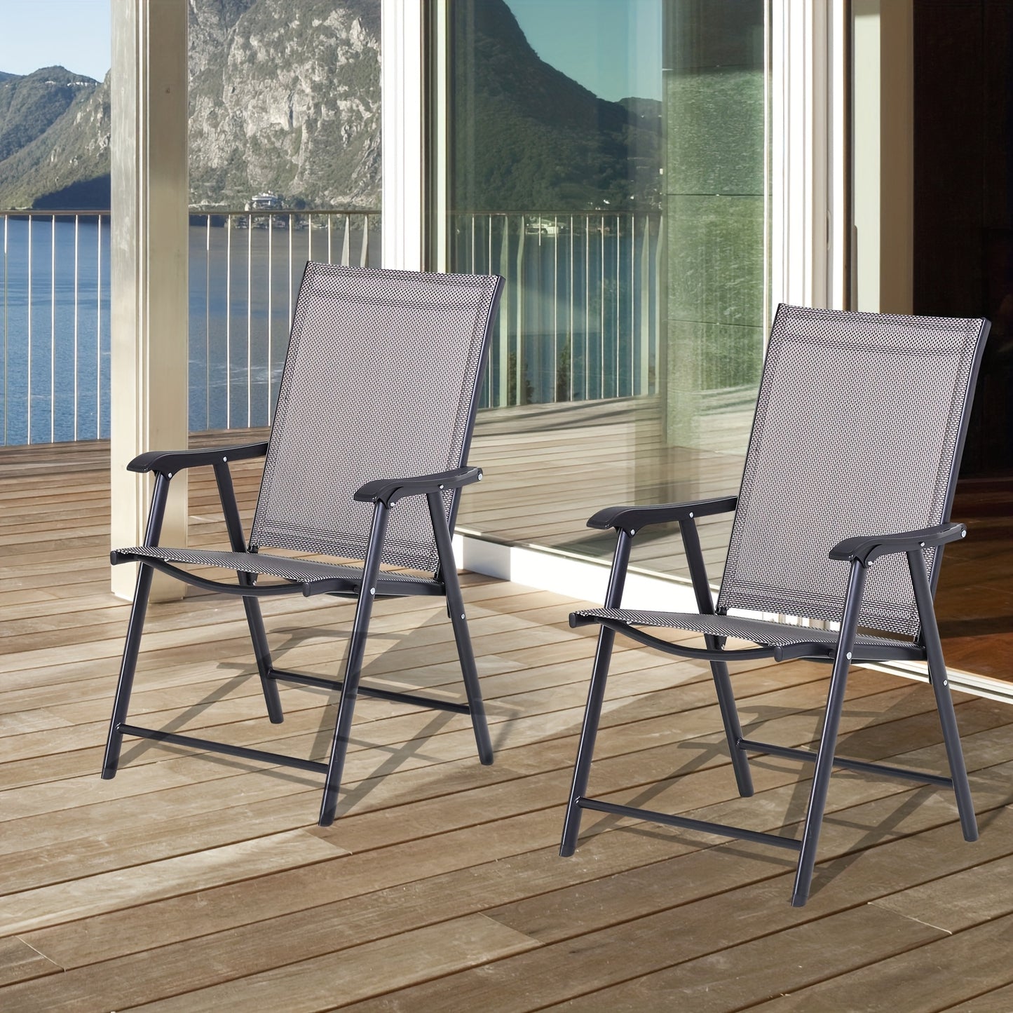 Campingstoelen – Campingstoelen Opvouwbaar – Stoel Voor Buiten – Tuinstoelen – Lichtgewicht Metalen Frame – Comfortabele Armleuningen