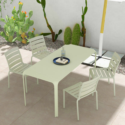 Bistro Stoelen Set – Tuinstoelen – Stapelbare Stoelen – Balkon Stoelen – Tuinmeubilair – UV-bestendig – 42x54x78 cm – Groen