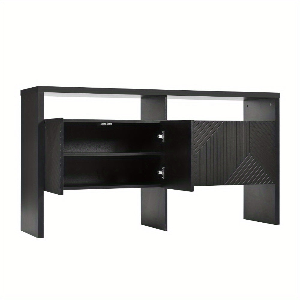 Dressoir – Ladekast – Buffetkast – Opbergkast – Kast – Modern – Hardhouten Frame – 140x75x35 cm
