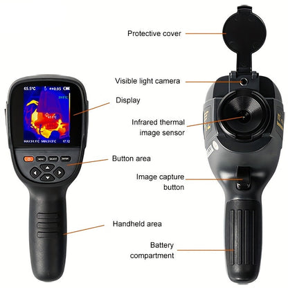 Warmtebeeldcamera – Infraroodcamera – Thermische Camera – Thermografische Camera – Temperatuursensor – 256 x 192 Resolutie – Compact 8,13 cm Kleurenscherm