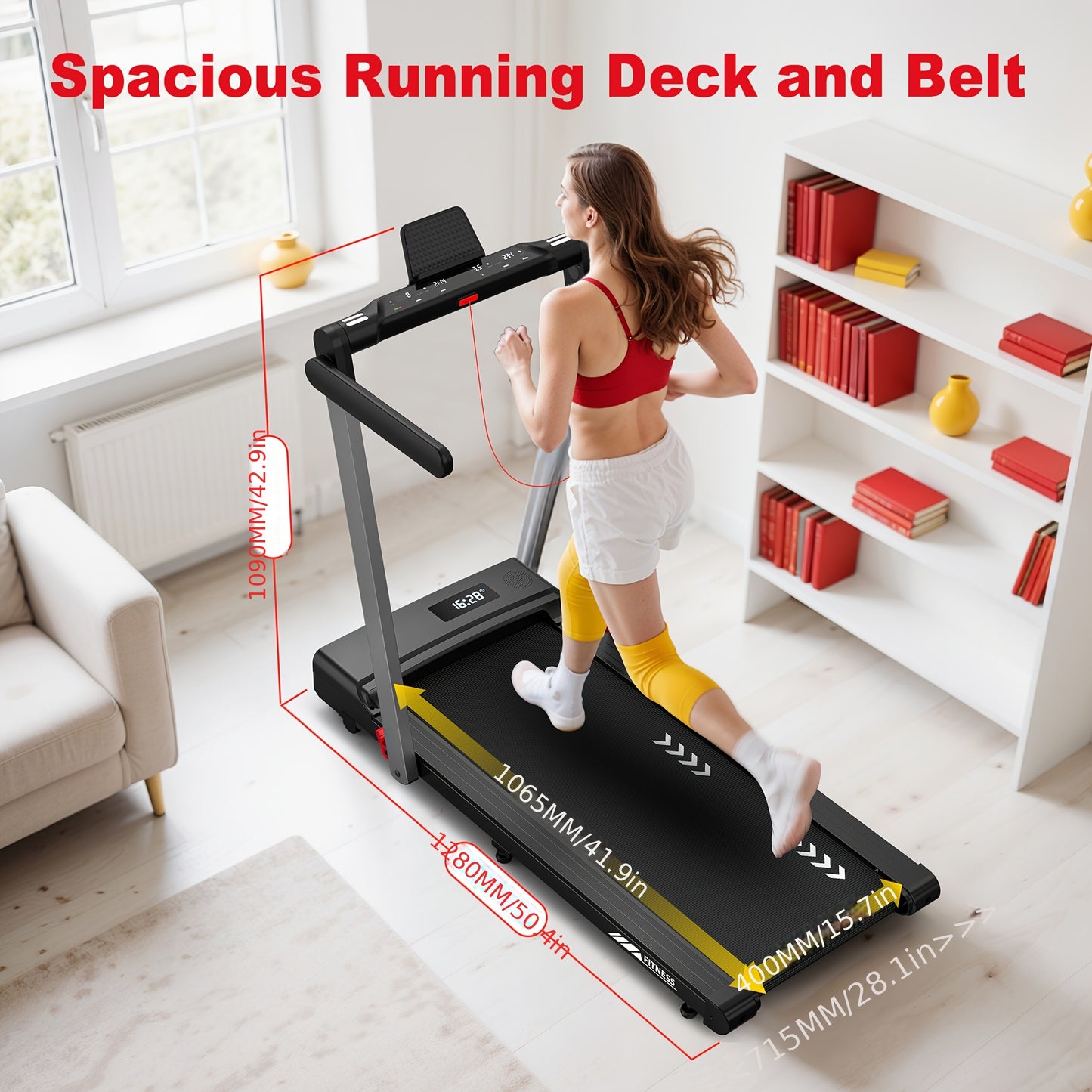 Loopband – Wandelband – Hardloopband – Treadmill – Walking Pad – 2,5 PK Motor – Inklapbaar met Bluetooth & 12 Programma’s