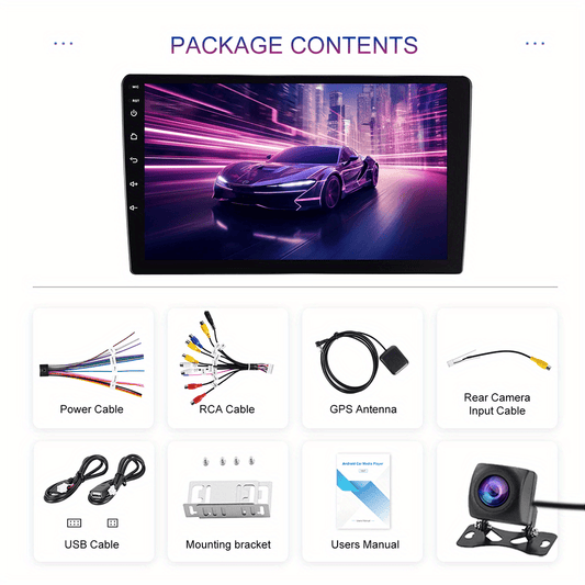 Android 15 Autoradio – Auto Stereo – Multimedia Speler – Touchscreen Radio – Navigatiesysteem – 9 Inch 1280P IPS Scherm – Draadloos CarPlay & Android Auto – Inclusief AHD Achteruitrijcamera en Stuurwielbediening
