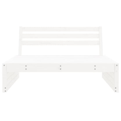 Buitensofa – Tuinbank – Loungebank – Patio Meubel – Terrasbank – Massief Grenen – Weerbestendig Design – Comfortabele Schuimkussens – Wit 120x80 cm