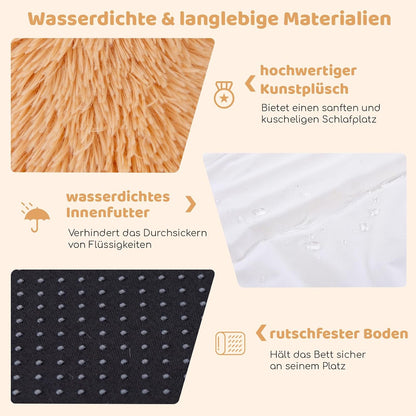 Oversized Hondenbed – Hondenmand – Huisdierenbed – Orthopedisch Bed – Dierenkussen – 171x115 cm – Orthopedisch Traagschuim – Wasbare Pluche Hoes – Bruin