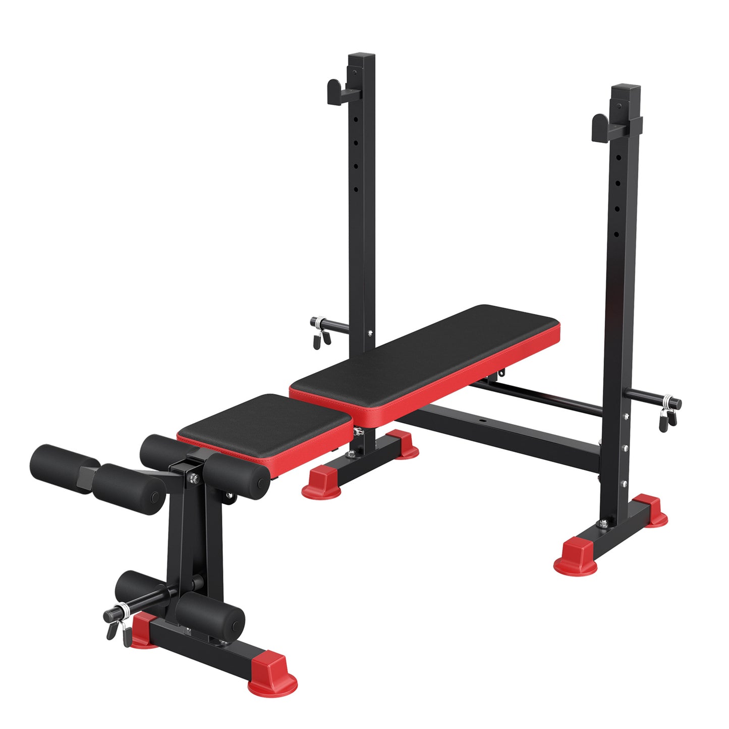 Adjustable Weight Bench Press - Heavy-Duty Home Gym Bench with Weight System Compatible for weightlifting, Weight Training | Durable Metal Frame, 3-Level Elbow Pads | / Strength Training Equipment (Commercial & Home Use) -