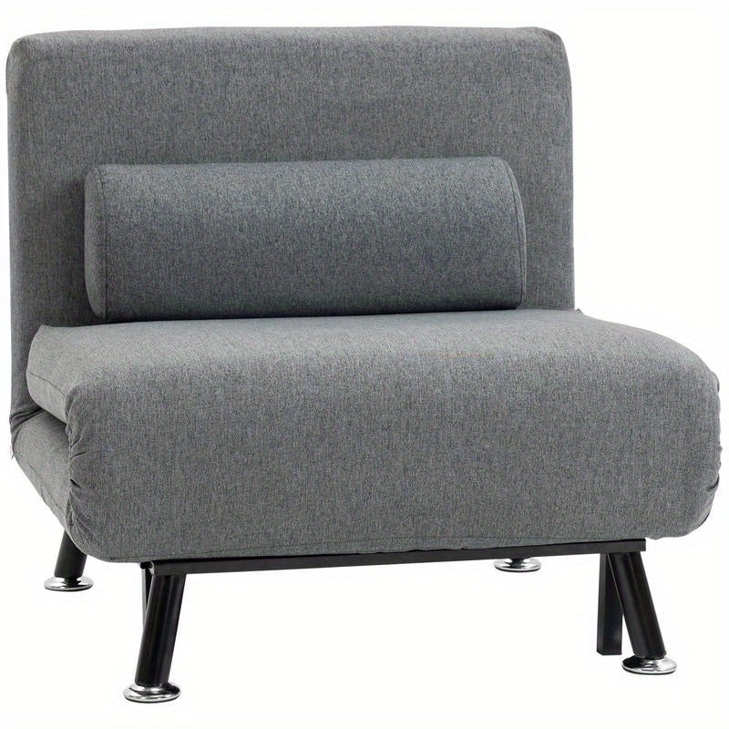 Convertible Sofa Bed Chair with Adjustable Backrest - Sleeper Sofa, Heavy-Duty 149.69KG Capacity, Space-Saving Modern Design, No Assembly Required - Ideal for Living Room, Bedroom, Apartment, Dorm - Easy-Clean Fabric Upholste