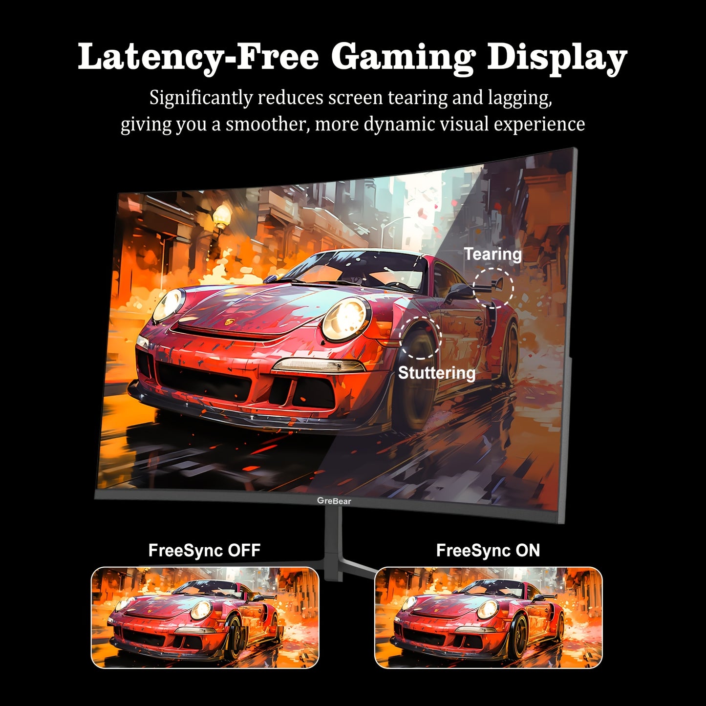 27 inch Curved Monitor – Gaming Monitor – Gaming Scherm – PC Monitor – Computer Scherm – 165Hz Verversingssnelheid – 1ms Reactietijd
