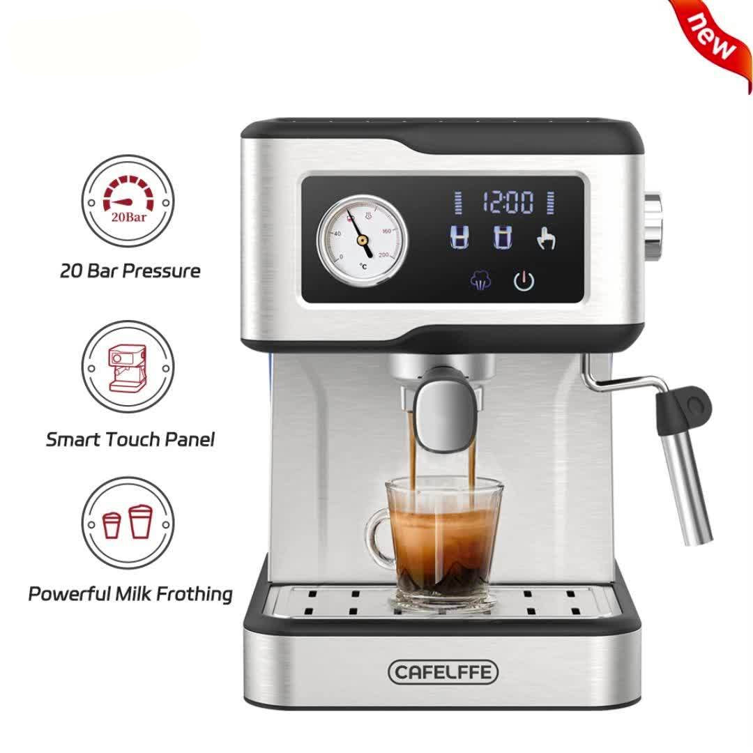 Espressomachine – Semi-automatisch – Koffiezetapparaat – Cappuccinomachine – IJskoffiemachine – 20 Bar Druk – 1,5L Afneembaar Waterreservoir