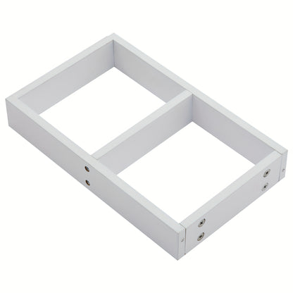 Modern 360° Swivel Coffee Table with Two-Tier Spinning Tabletop & Storage - White Gloss Metal Frame, Black Base, Space-Saving Oval-Effect Design for Small Living Rooms, Apartments - Easy Assembly (70x70x36cm)