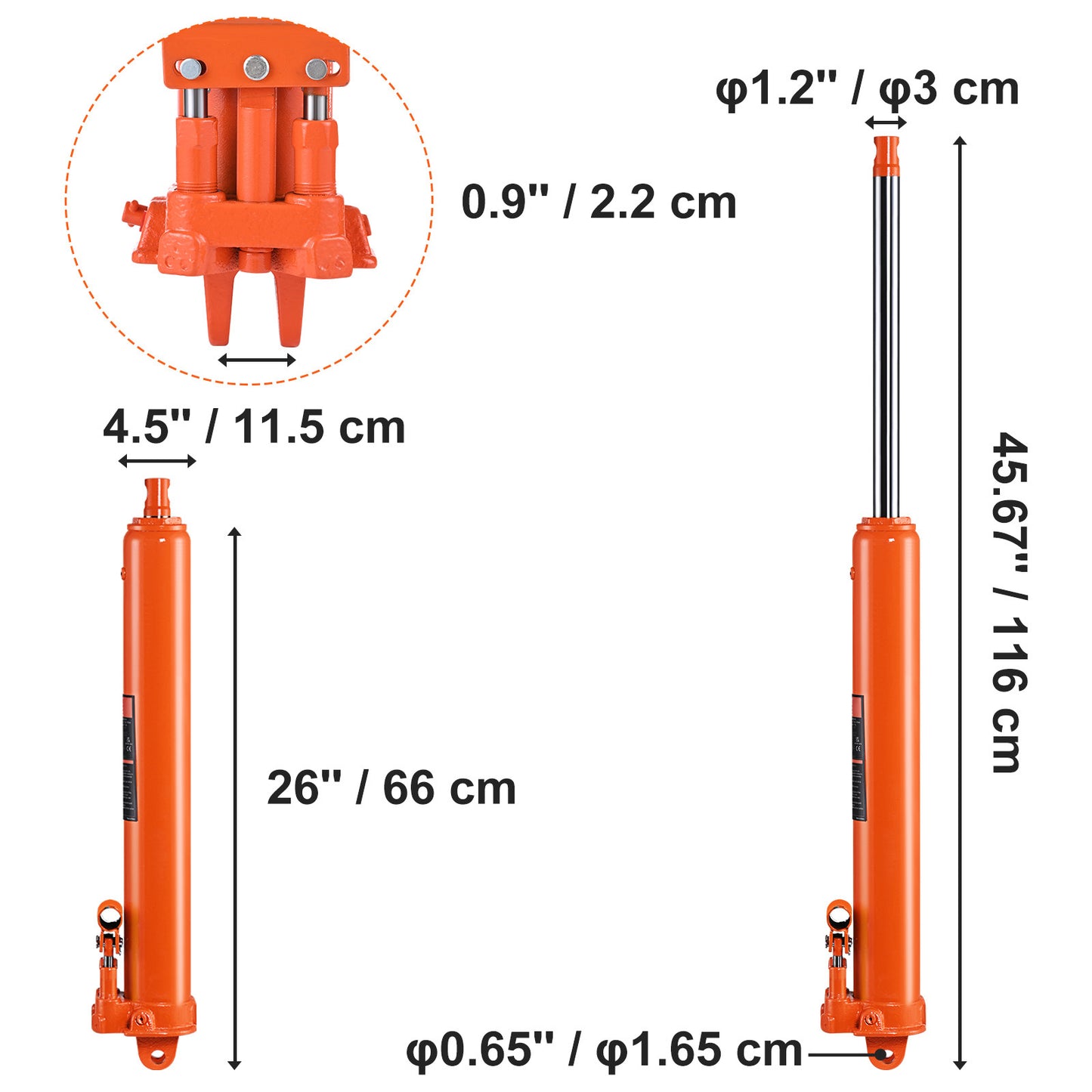 Autokrik – Hydraulische Krik – Garagekrik – Potkrik – Hevelift – 8 Ton Draagvermogen – Hard-Chroom Legeringsstaal