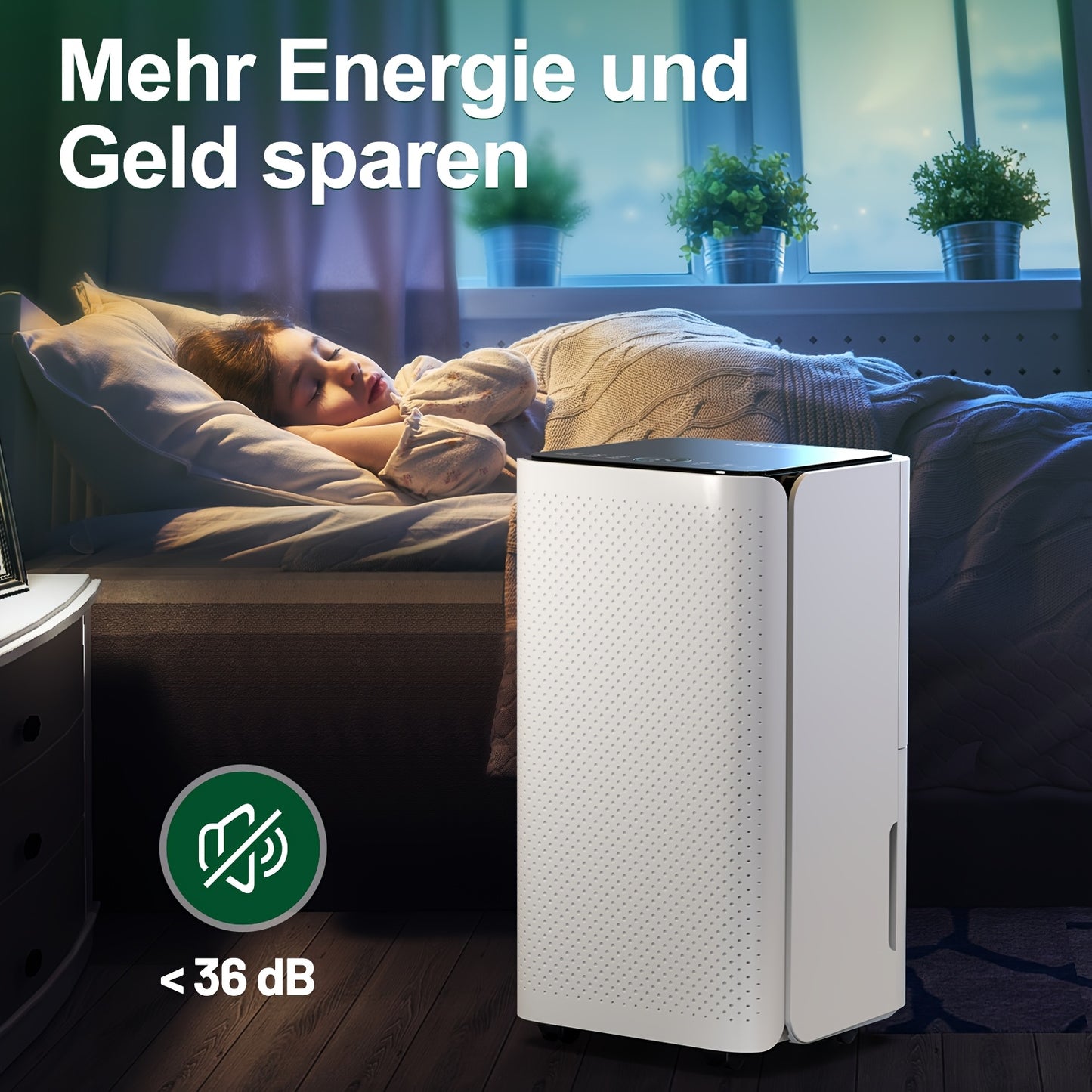 Luchtontvochtiger – Ontvochtiger – Vochtvreter – Dehumidifier – Vochtabsorber – 14L per Dag – Automatische Vochtigheidssensor & Wasdroogfunctie