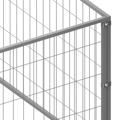 Silvery Dog Kennel Outdoor Yard Pet Habitat Fence Farm Dog Breeding Kennel Resort Dog Activity Isolation House, Kennel for Dogs, Dog Kennel Outdoor, Pet Containment, Animal Isolation, Weatherresistant Kennel, Secure Pet Enclo
