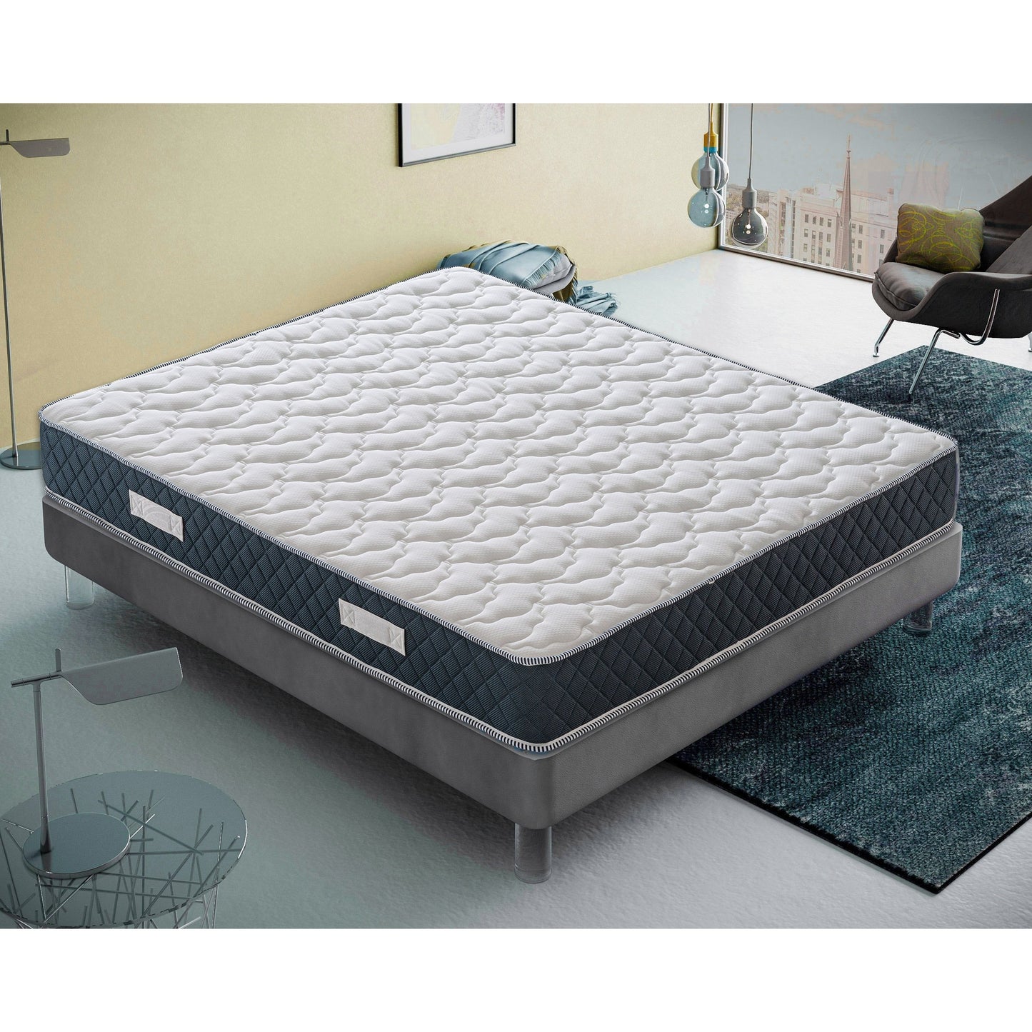 Traagschuim Matras – Memory Foam Matras – Orthopedisch Matras – Stevig Matras – Comfort Matras – 120x200 cm – 21 cm Hoog – Extra Stevig (8/10) – 11 Comfortzones – Ademend – 100% Made in Italy