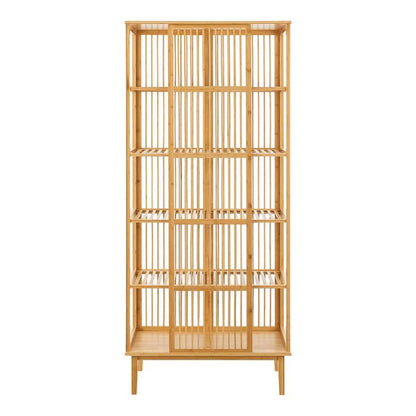 Bamboekast – Opbergkast – Staande Rek – Multifunctionele Kast – Badkamerkast – 5 Ruime Vakken – 185 x 80 x 45 cm – Duurzaam Bamboe