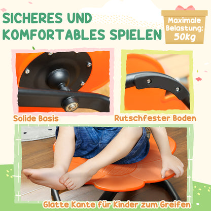 Draaistoel Kids – Sensorische Stoel – Balanceerstoel – Autisme Stoel – Kinderstoel Oranje – Ergonomisch Comfort – Beweging Bevordert Focus