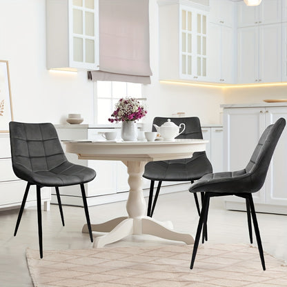 Velvet Eetkamerstoelen Set Van 2 – Stoelen, Restaurantstoelen, Hotelstoelen, Industrieel Design – Zwart Metalen Poten – Ergonomische Rugleuning & Snel Montage