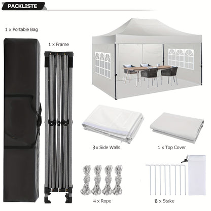 Pop-Up Partytent – Tent Buiten – Markttent – Tuinentent – Partytent – 3,05x4,57 Meter – Aluminium Frame